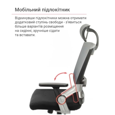 Кресло АКЛАС Прима PL HR ANF Серое