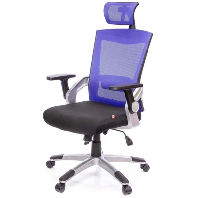 Крісло АКЛАС Прима PL HR ANF (Чорний/Синій)