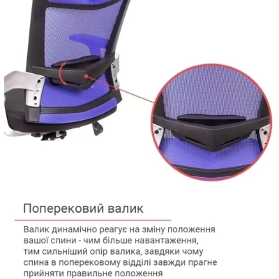 Кресло АКЛАС Прима PL HR ANF (Черный/Синий)