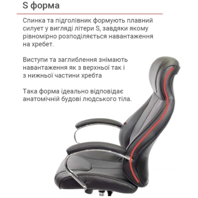 Кресло АКЛАС Сетиф CH ANF (PU Черный)