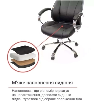 Кресло офисное АКЛАС Сетиф CH ANF (PU Черный)