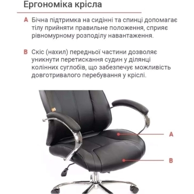 Кресло офисное АКЛАС Сетиф CH ANF (PU Черный)