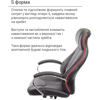 Кресло офисное АКЛАС Сетиф CH ANF (PU Черный)