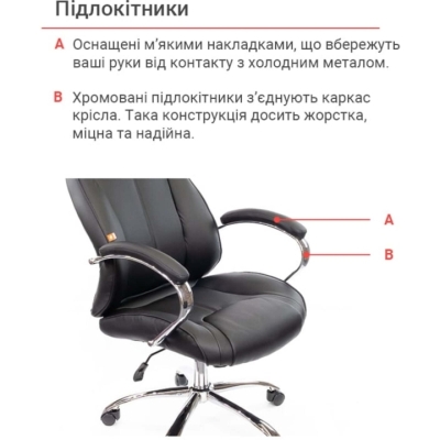 Кресло АКЛАС Сетиф CH ANF (PU Черный)