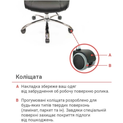 Кресло АКЛАС Сетиф CH ANF (PU Черный)