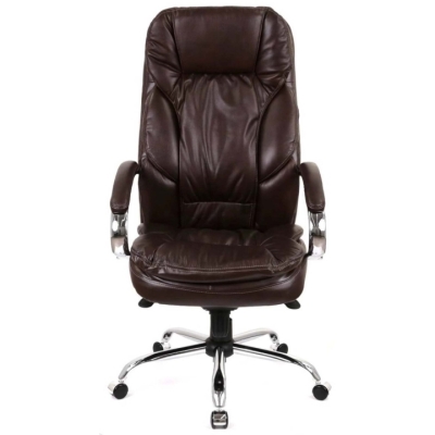 Кресло АКЛАС Тироль CH MB (Кожа LC-K Dark brown/PU Dark brown)