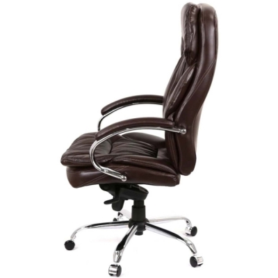 Кресло АКЛАС Тироль CH MB (Кожа LC-K Dark brown/PU Dark brown)