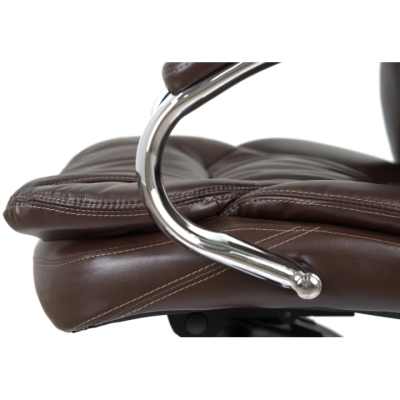 Кресло АКЛАС Тироль CH MB (Кожа LC-K Dark brown/PU Dark brown)