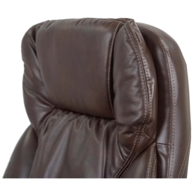 Кресло АКЛАС Тироль CH MB (Кожа LC-K Dark brown/PU Dark brown)