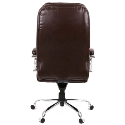 Кресло АКЛАС Тироль CH MB (Кожа LC-K Dark brown/PU Dark brown)