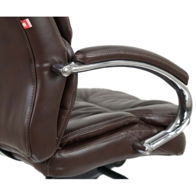 Кресло АКЛАС Тироль CH MB (Кожа LC-K Dark brown)