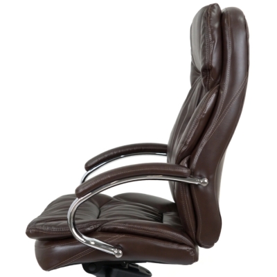 Кресло АКЛАС Тироль CH MB (Кожа LC-K Dark brown/PU Dark brown)