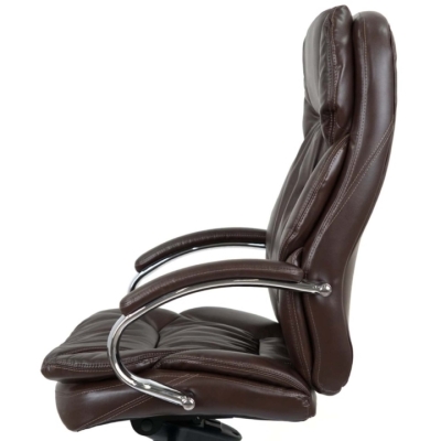 Кресло АКЛАС Тироль CH MB (Кожа LC-K Dark brown)