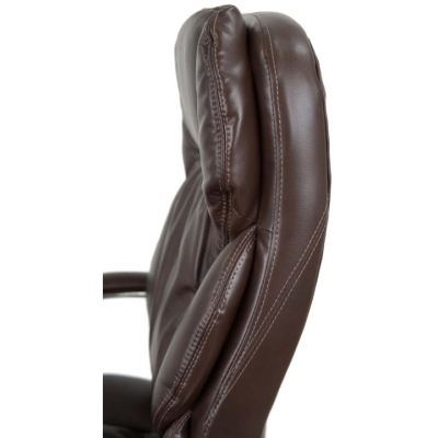Кресло АКЛАС Тироль CH MB (Кожа LC-K Dark brown/PU Dark brown)