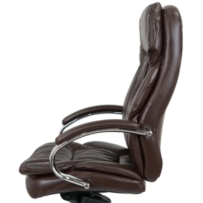 Кресло АКЛАС Тироль CH MB (Кожа LC-K Dark brown/PU Dark brown)