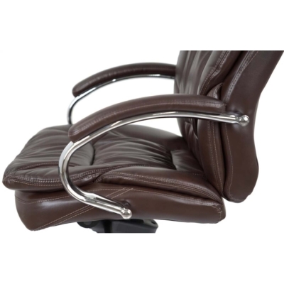 Кресло АКЛАС Тироль CH MB (Кожа LC-K Dark brown/PU Dark brown)