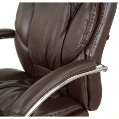 Кресло АКЛАС Тироль CH MB (Кожа LC-K Dark brown)