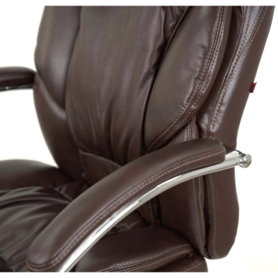 Кресло АКЛАС Тироль CH MB (Кожа LC-K Dark brown/PU Dark brown)