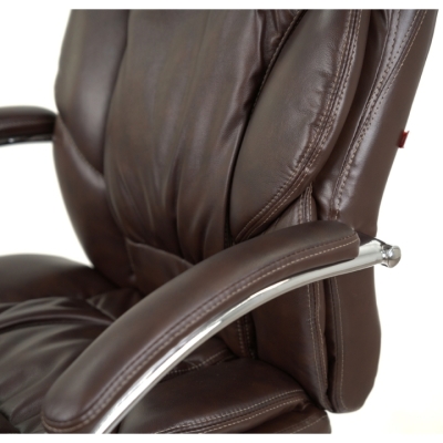 Кресло АКЛАС Тироль CH MB (Кожа LC-K Dark brown)