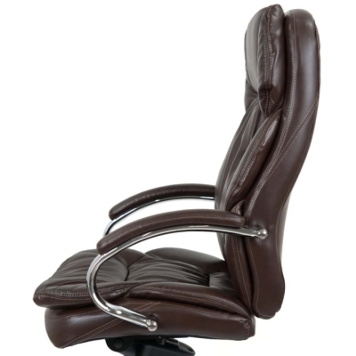 Кресло АКЛАС Тироль CH MB Коричневый (Кожа LC-K dark brown)