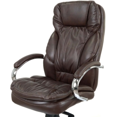 Кресло АКЛАС Тироль CH MB Коричневый (Кожа LC-K dark brown)