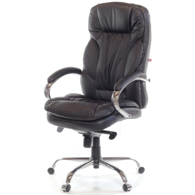 Кресло АКЛАС Тироль CH MB (Кожа LC-A Black/PU Black)