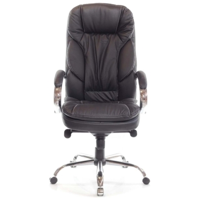 Кресло АКЛАС Тироль CH MB (Кожа LC-A Black/PU Black)