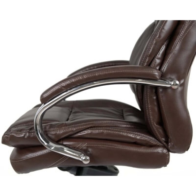 Кресло АКЛАС Флорида CH MB (Кожа LC-K Dark brown/PU Dark brown)