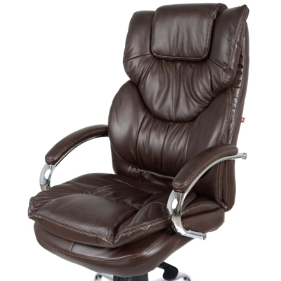 Кресло АКЛАС Флорида CH MB (Кожа LC-K Dark brown)