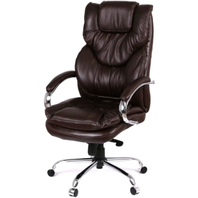 Кресло АКЛАС Флорида CH MB (Кожа LC-K Dark brown/PU Dark brown)