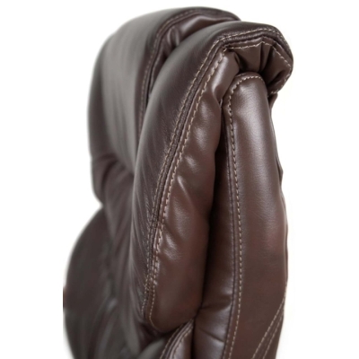 Кресло АКЛАС Флорида CH MB (Кожа LC-K Dark brown/PU Dark brown)