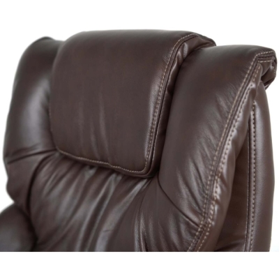 Кресло АКЛАС Флорида CH MB (Кожа LC-K Dark brown/PU Dark brown)