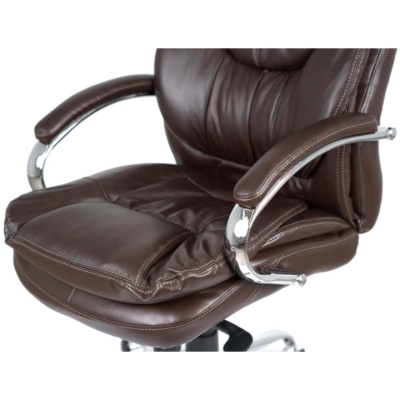 Кресло АКЛАС Флорида CH MB (Кожа LC-K Dark brown)