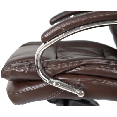 Кресло АКЛАС Флорида CH MB (Кожа LC-K Dark brown/PU Dark brown)