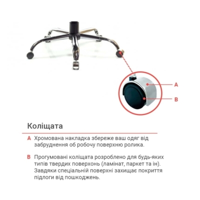 Кресло АКЛАС Флорида CH MB (Кожа LC-A Black/PU Black)