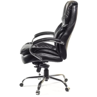 Кресло АКЛАС Флорида CH MB (Кожа LC-A Black/PU Black)