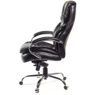 Кресло АКЛАС Флорида CH MB (Кожа LC-A Black/PU Black)