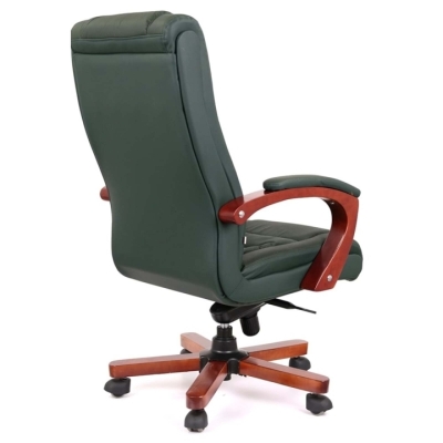 Кресло АКЛАС Артур EX MB (Кожа Lux LC Green/PU Green)