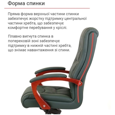 Кресло АКЛАС Артур EX MB (Кожа Lux LC Green)