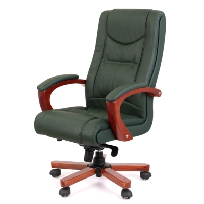 Кресло АКЛАС Артур EX MB (Кожа Lux LC Green)