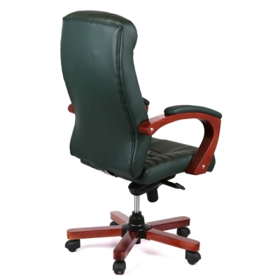 Кресло АКЛАС Атлант EX MB (Кожа Lux LC Green/PU Green)