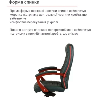 Кресло АКЛАС Атлант EX MB (Кожа Lux LC Green/PU Green)
