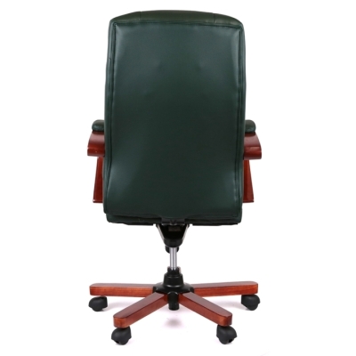 Кресло АКЛАС Атлант EX MB (Кожа Lux LC Green/PU Green)