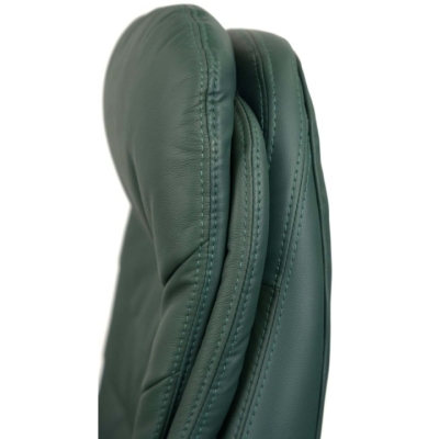 Кресло АКЛАС Валенсия Soft EX MB (Кожа Lux LC Green/PU Green)