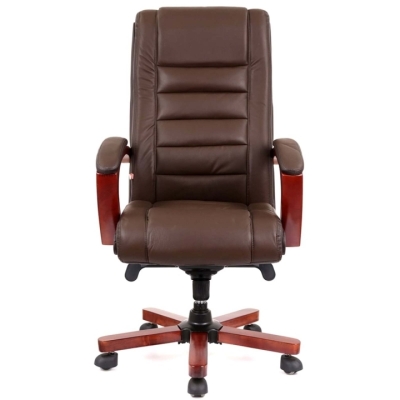 Кресло АКЛАС Гаспар ЕХ МB (Кожа LC-K Dark brown)