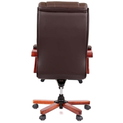 Кресло АКЛАС Гаспар ЕХ МB (Кожа LC-K Dark brown/PU Dark brown)