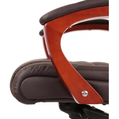 Кресло АКЛАС Гаспар ЕХ МB (Кожа LC-K Dark brown/PU Dark brown)