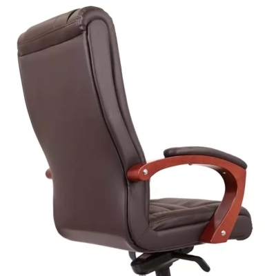 Кресло АКЛАС Гаспар ЕХ МB (Кожа LC-K Dark brown/PU Dark brown)