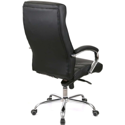 Кресло АКЛАС Камиль CH MB (Кожа LC-A Black/PU Black)
