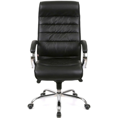 Кресло АКЛАС Камиль CH MB (Кожа LC-A Black/PU Black)